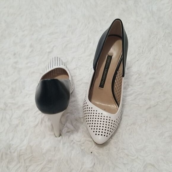 French Connection Black and White Pumps Sz 6 - Picture 4 of 10